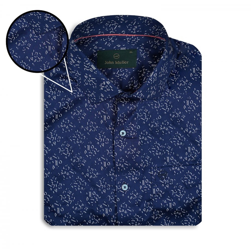 John Muller Casual Printed Shirt - A1004