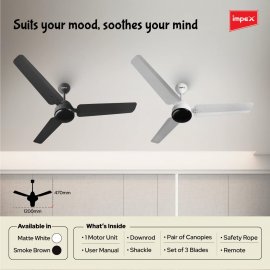 Impex BLDC Ceiling Fan |1200 mm | 5 Star...